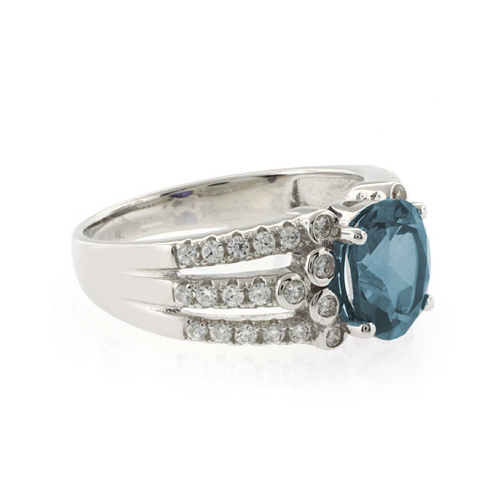 Beautiful Oval Cut Alexandrite Color Changing Unisex Silver Ring