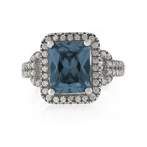 Elegant Emerald Cut Alexandrite Ring