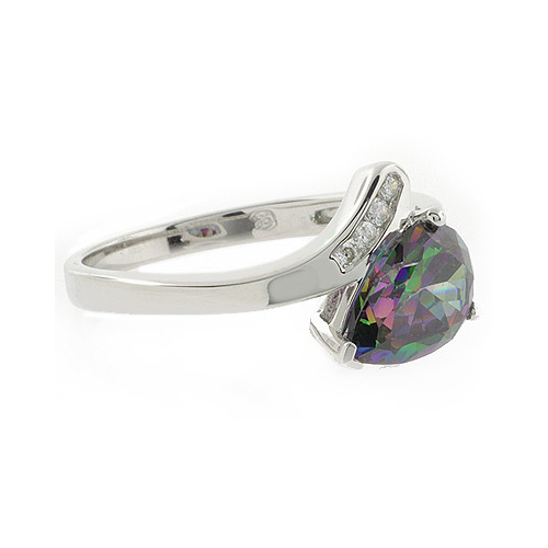 Sterling Silver Solitaire Mystic Topaz Ring