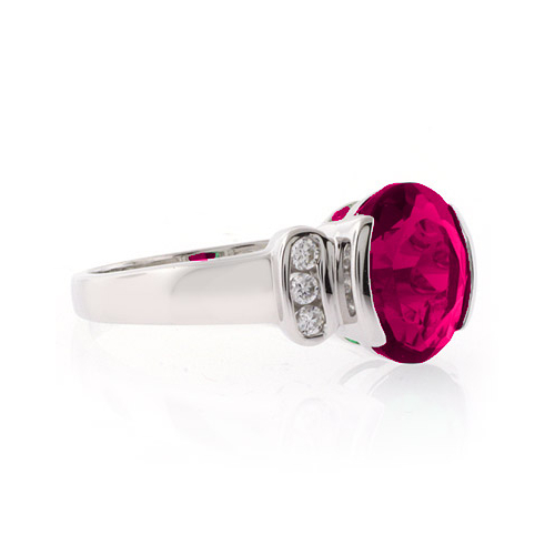 Ruby Oval Cut Stone Ring