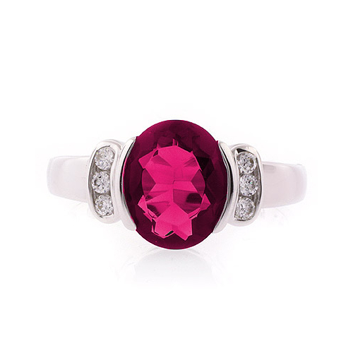 Ruby Oval Cut Stone Ring
