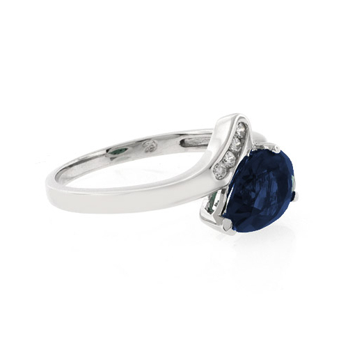 Sterling Silver Solitaire Sapphire Ring