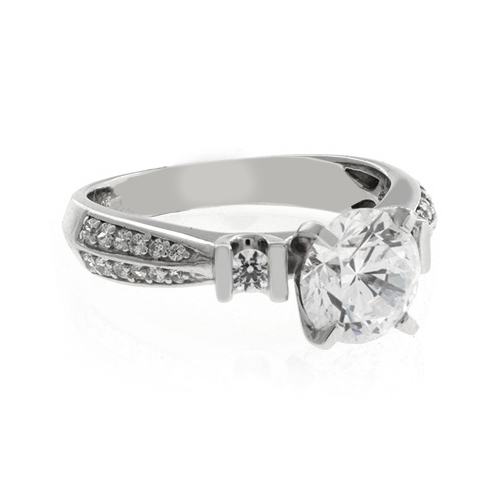 High Quality Engagement Simulated Diamond Ring