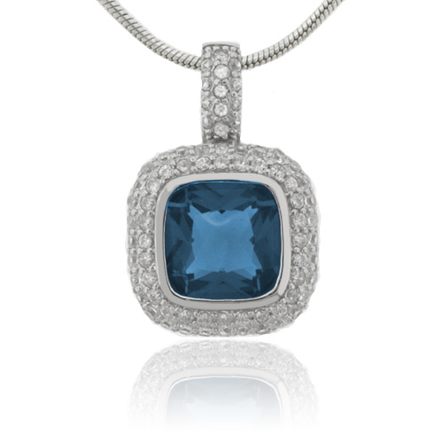 Cushion Cut Color Change Corundum Alexandrite Pendant