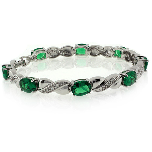 Emerald Bracelet Oval Cut Stone