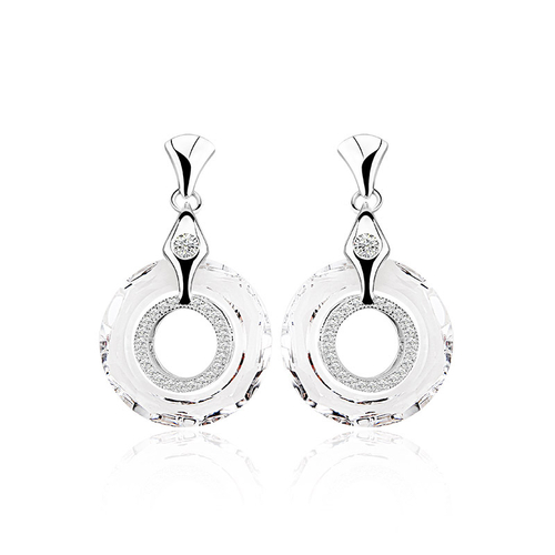 Beautiful White Swarovski Crystal Earrings