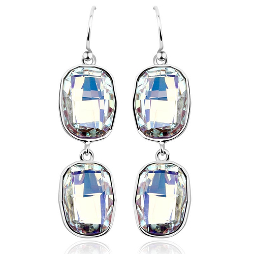 Beautiful White Swarovski Drop Earrings