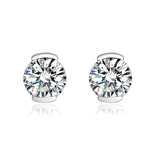 Swarovski White Crystals Stud Earrings