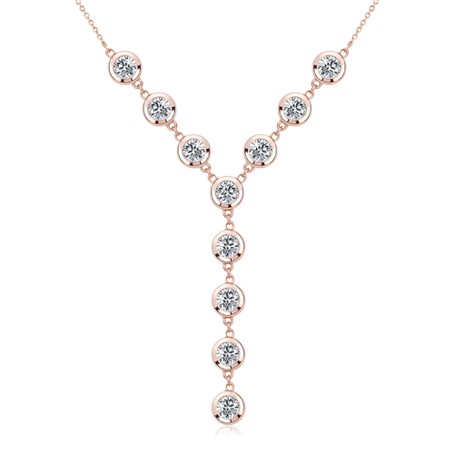 Swarovski Crystal Necklace With Rose Gold