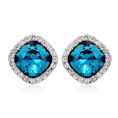 Blue Swarovski Crystal Earrings