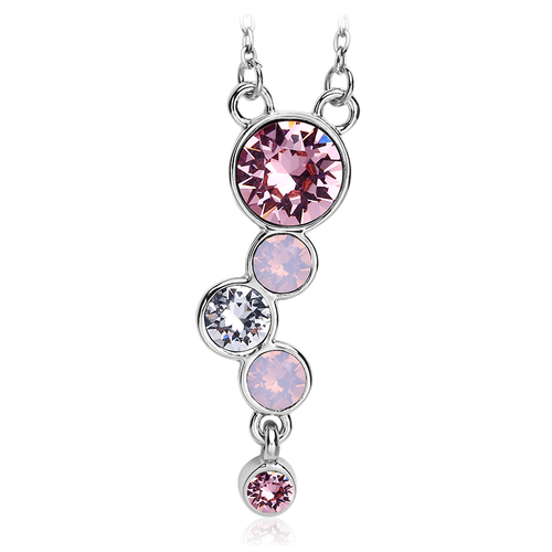Beautiful Swarovski Necklace Pink Color