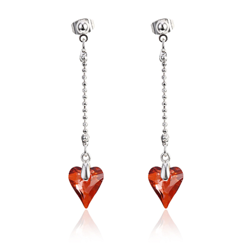 Pretty Red Long Earrings