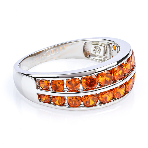 Sterling Silver Journey Fire Opal Ring