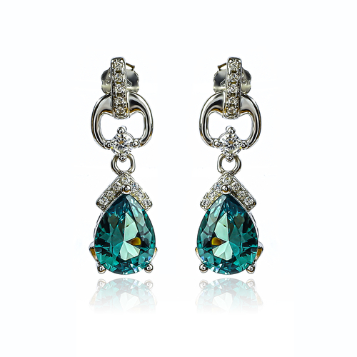 Pear Cut Alexandrite Drop Earrings