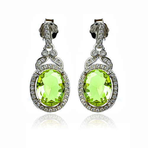 Alexandrite Sterling Silver Pendant Earrings Set