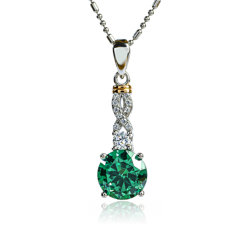 Silver Blue Brilliant Cut Alexandrite Set Earrings Pendant