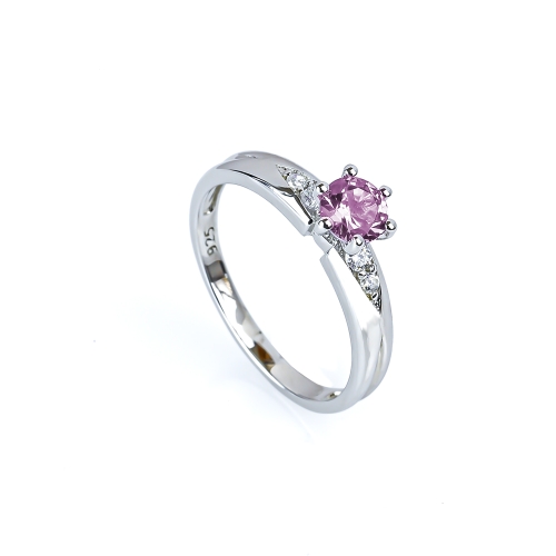 Sterling Silver Solitaire Alexandrite Ring