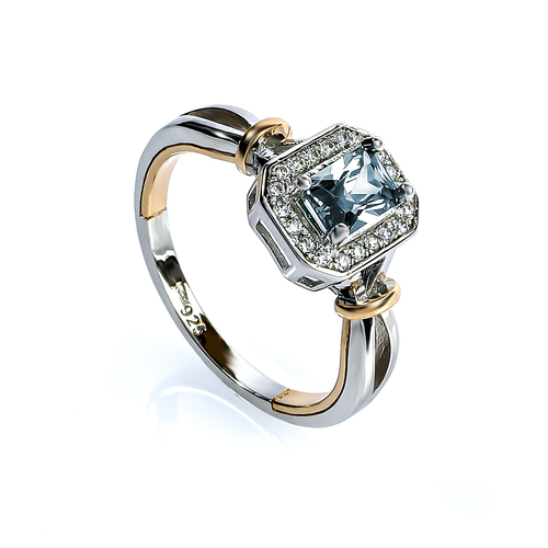 925 Sterling Silver 6 mm x 4 mm Alexandrite Ring