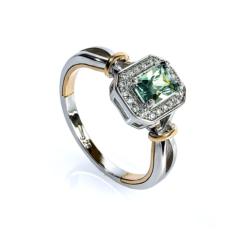 925 Sterling Silver 6 mm x 4 mm Alexandrite Ring