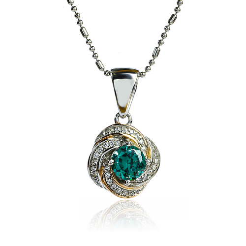Silver Alexandrite Halo Earrings and Pendant Set