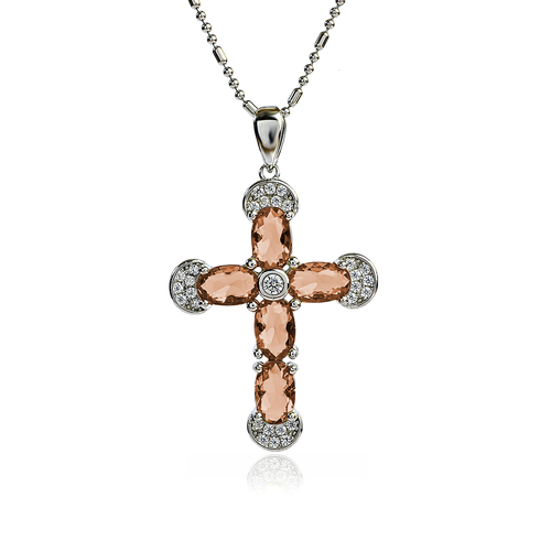 Beautiful Sterling Silver Cross With Zultanite