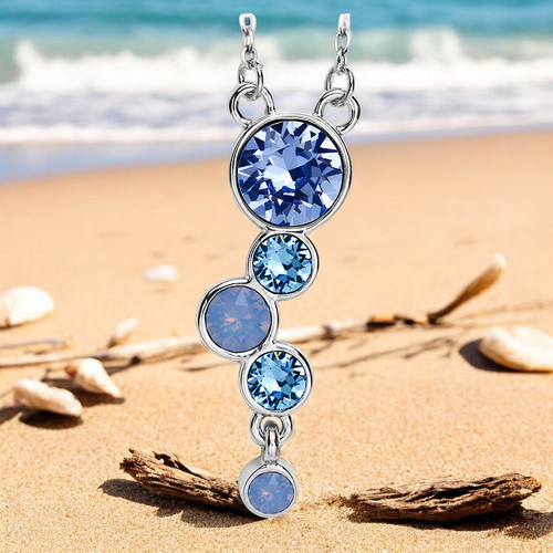 Swarovski Necklace In Blue Tones