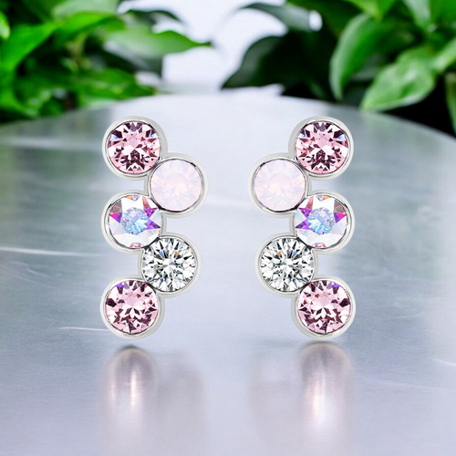 Pink Swarovski Earrings