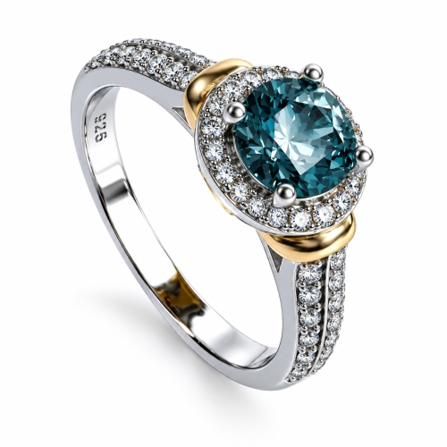6 mm Alexandrite Princess Cut Sterling Silver Vintage Style Ring