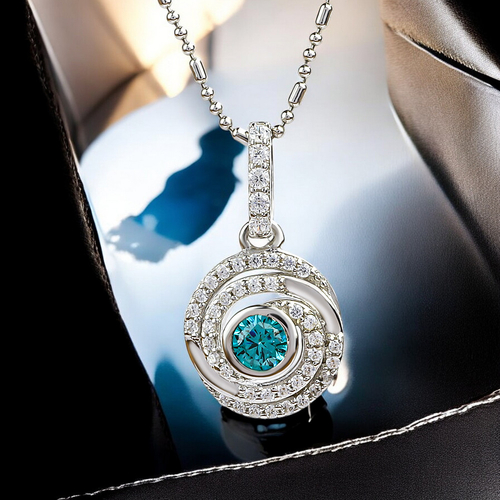June Birthstone Alexandrite Silver Pendant