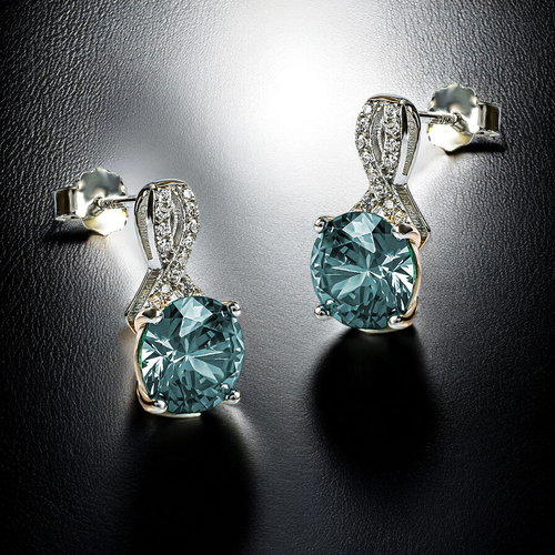 Silver Brilliant Cut Alexandrite Set Earrings Pendant