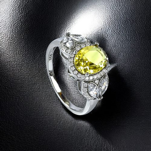 925 Sterling Silver 10 mm x 8 mm Alexandrite Ring