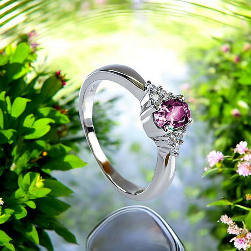 Alexandrite Sterling Silver Ring