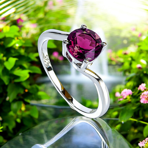 Alexandrite Sterling Silver Solitaire Ring
