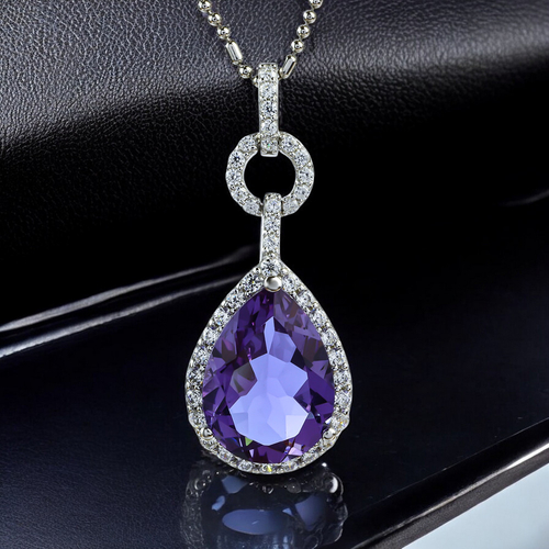 Color Change Alexandrite Big Pear Cut Pendant