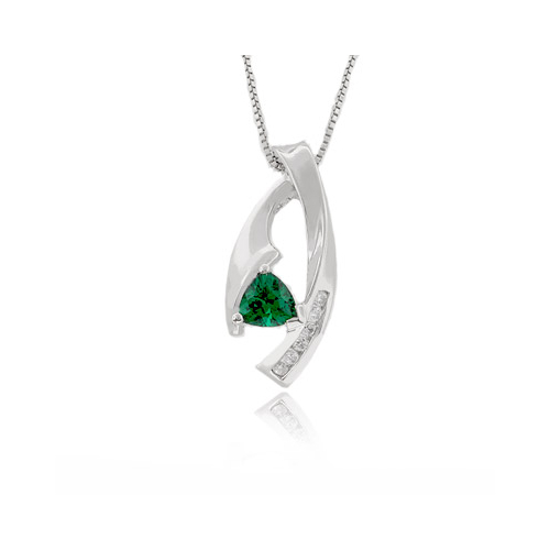 Silver Emerald Pendants
