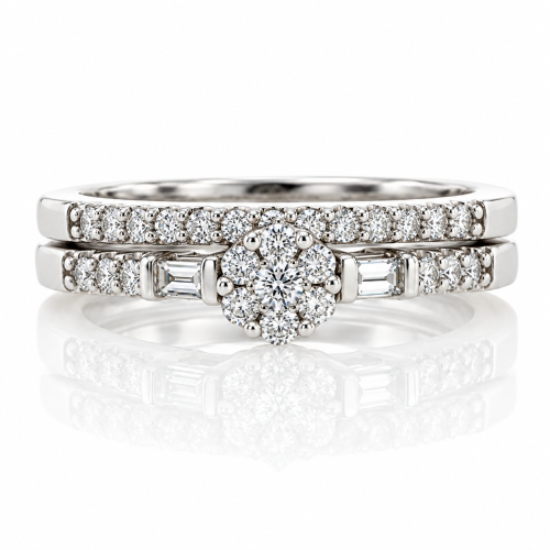 14K White Gold Diamond Ring 0.50 Carat