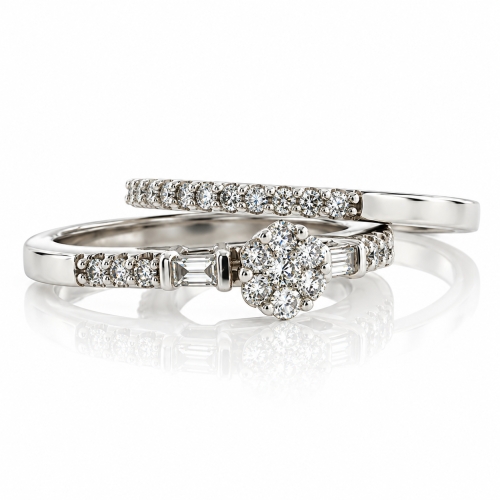 14K White Gold Diamond Ring 0.50 Carat