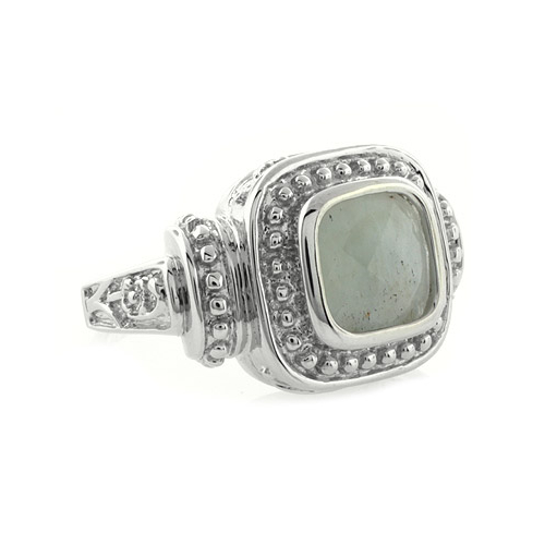 Aquamarine Silver Ring