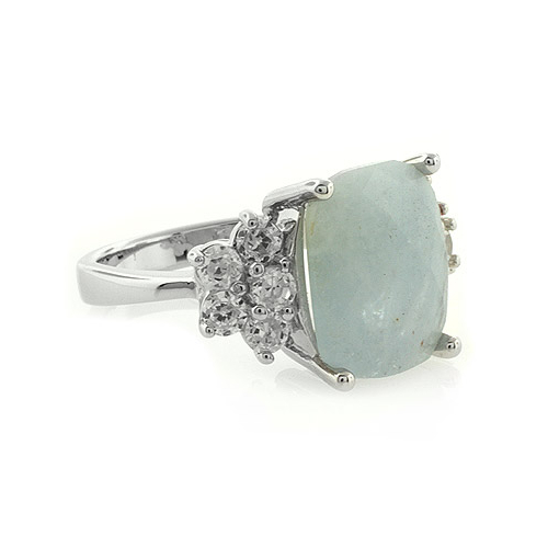 Aquamarine Silver Ring