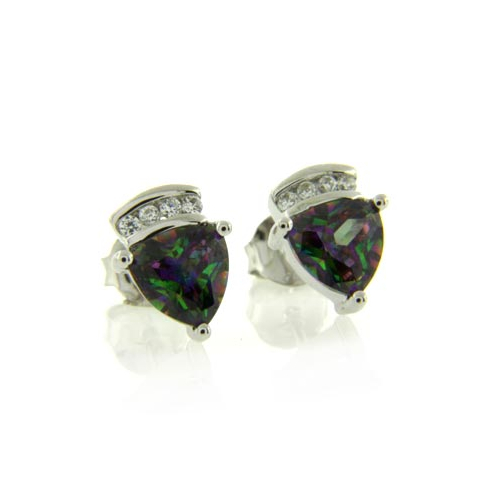 Mystic Topaz Silver Earrings