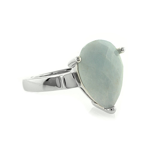 Aquamarine Silver Ring