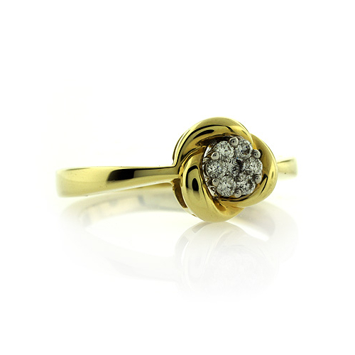 14K Yellow Gold Diamond Ring 0.17 Carat