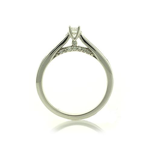 14K White Gold Diamond Engagement Ring
