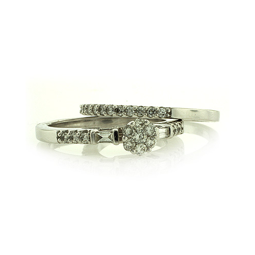 14K White Gold Diamond Ring 0.50 Carat