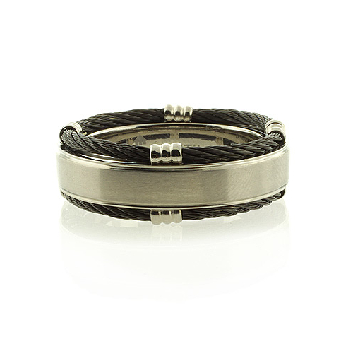Barraca Titanium Black Cable Ring