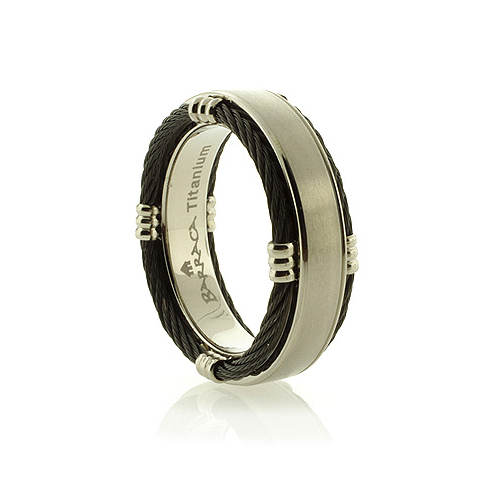 Barraca Titanium Black Cable Ring