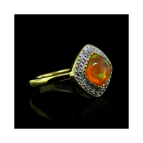 1.5ct Mexican Fire Opal Ring