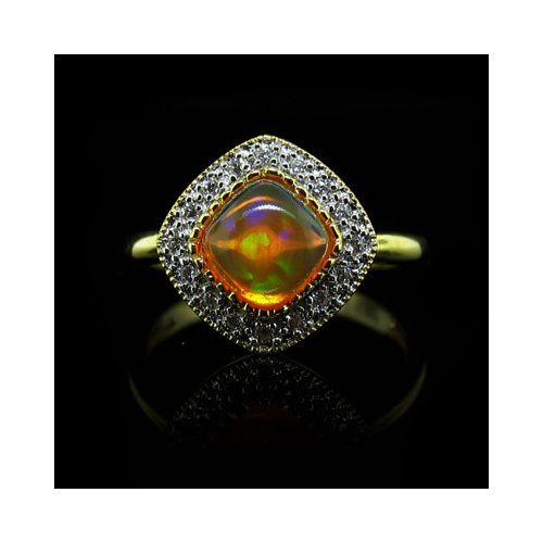 1.5ct Mexican Fire Opal Ring