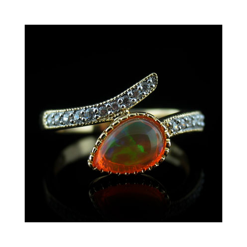 Fire Jelly Opal Jewelery Ring