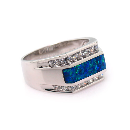 Australian Opal Mens Ring
